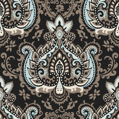 Damask style pattern for textile and decoration