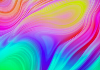 Obraz premium Curve Dynamic Fluid Liquid Wallpaper. Light Pastel Cold Color Colorful Swirl Gradient Mesh. generative AI