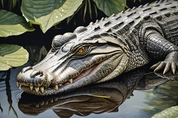 Gartenposter the creature with a crocodile head © solution