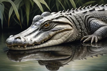 Foto op Plexiglas the creature with a crocodile head © solution
