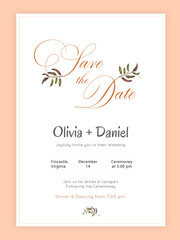 Floral Wedding Invitation card vector