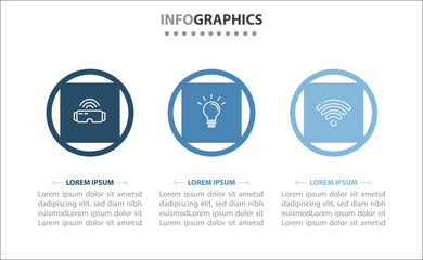 Vector business template for presentation. Timeline infographic design element and number options. Business concept with 3 steps. Can be used for workflow layout, diagram, annual report, web design.