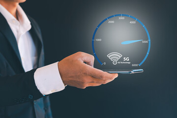 5G the fifth generation wireless technology, has higher upload and download speeds.