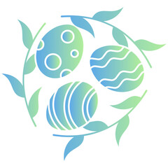 Easter Egg Flat Gradient Style