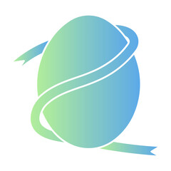 Easter Egg Flat Gradient Style