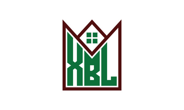 XBL initial letter real estate builders logo design vector. construction, housing, home marker, property, building, apartment, flat, compartment, business, corporate, house rent, rental, commercial