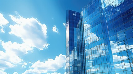 windows sky office building illustration height architecture, urban glass, modern design windows sky office building - obrazy, fototapety, plakaty