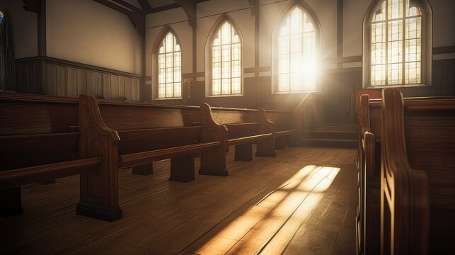 candles inside church building illustration choir pulpit, nave crucifix, hymnals lectern candles inside church building