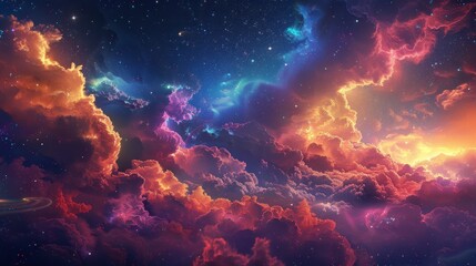 Fototapeta na wymiar Digital art featuring the most beautiful cloud in the universe