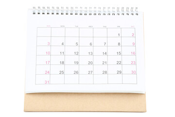 Paper calendar page on white background - 760328032