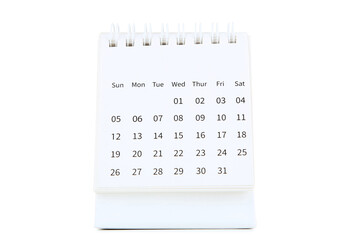 Paper calendar page on white background - 760328055