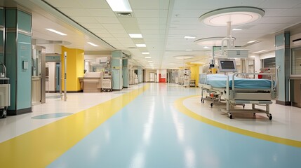 medical floor hospital building illustration healthcare emergency, surgery patient, equipment rooms medical floor hospital building