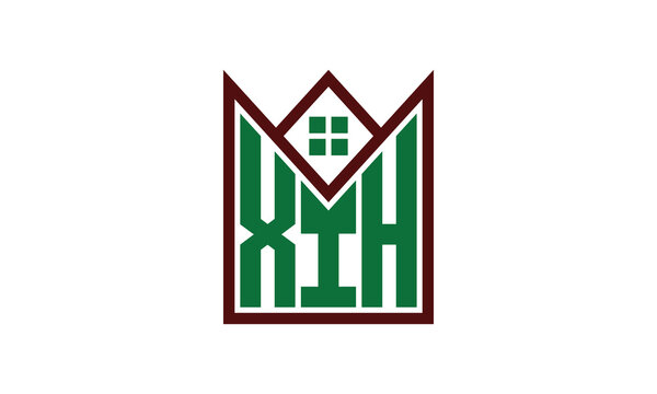 XIH initial letter real estate builders logo design vector. construction, housing, home marker, property, building, apartment, flat, compartment, business, corporate, house rent, rental, commercial