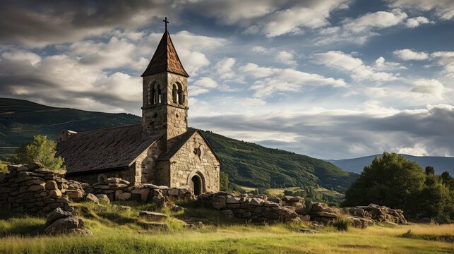 chapel ancient church building illustration monastery abbey, crypt apse, altar fresco chapel ancient church building