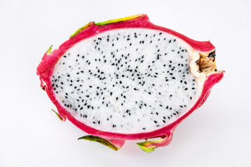 Pitaya fruit. Dragon fruit isolated on white background.