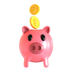 piggy bank 3D Illustration