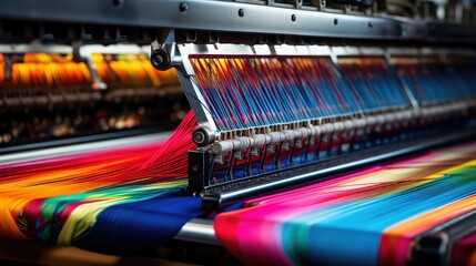 spinning machine textile mill illustration weaving fabric, yarn cotton, polyester knitting spinning machine textile mill - obrazy, fototapety, plakaty