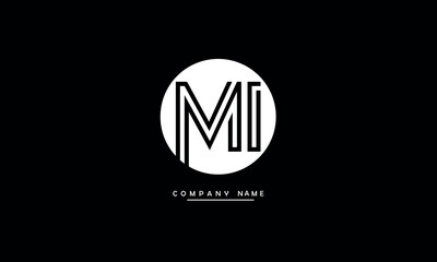 MI, IM, M, I Abstract Letters Logo Monogram