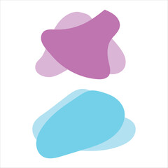 Fluid blob shape vector for abstract design. set banner simple shape template for presentation, flyer, isolated on white background