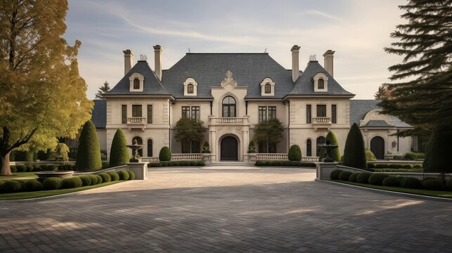 grand estate mansion building illustration opulent historic, sprawling elegant, majestic palatial grand estate mansion building