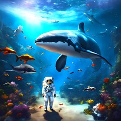 Fototapeta premium school of fishes