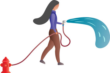 watering in garden 2d animation 