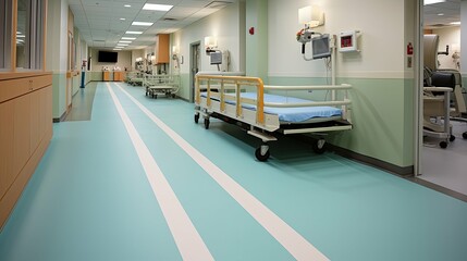 emergency floor hospital building illustration surgery patient, equipment rooms, beds clinic emergency floor hospital building