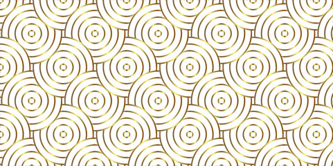 Fototapeta premium Overlapping Pattern Minimal diamond geometric waves spiral transparent and abstract circle wave line. brown seamless tile stripe geometric create retro square line backdrop pattern background.
