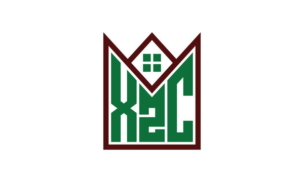 XZC initial letter real estate builders logo design vector. construction, housing, home marker, property, building, apartment, flat, compartment, business, corporate, house rent, rental, commercial