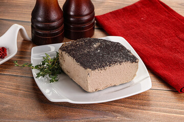 Delicous liver pate snack appetizer