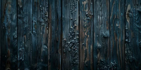 Rolgordijnen texture of black burnt boards. grunge background, backdrop. © MaskaRad