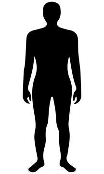 Silhouette of Male human body