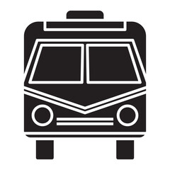 transportation icon on glyph style