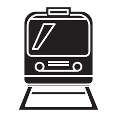 transportation icon on glyph style