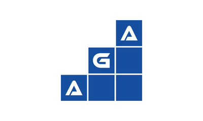 AGA initial letter financial logo design vector template. economics, growth, meter, range, profit, loan, graph, finance, benefits, economic, increase, arrow up, grade, grew up, topper, company, scale