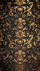 An ornate Baroque pattern with intricate details and a luxurious feel
