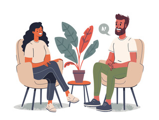  A therapy session provides a confidential space for an individual to discuss their personal struggles and receive guidance from a mental health professional. 