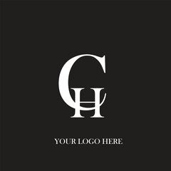 CH initial letter logo