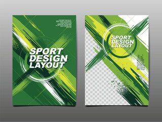 Sport Design Layout ,template Design, Sport Background, green tone