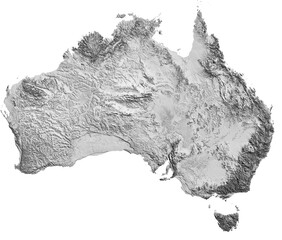 Australia Relief Elevation 3D rendering Model High Quality © Rumi