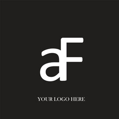 AF initial letter logo