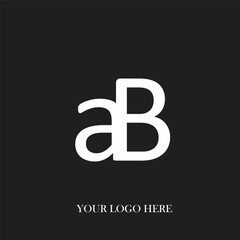 AB initial letter logo