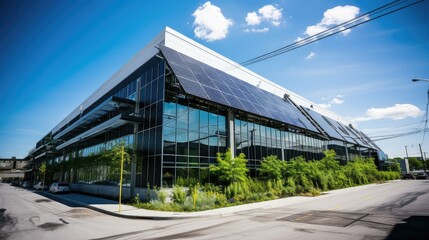 Obraz premium warehouse commercial factory building illustration production facility, machinery equipment, assembly construction warehouse commercial factory building