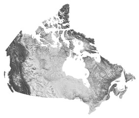 Canada Relief Elevation 3D rendering Model High Quality © Rumi
