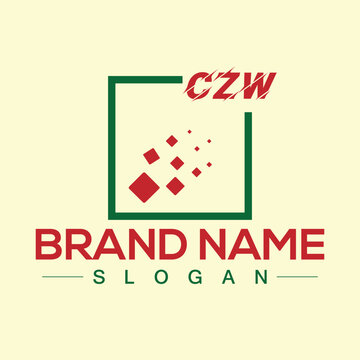 CZW Logo Letter Design For Business Template Vector