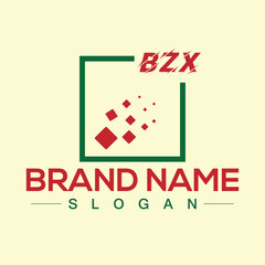 Fototapeta premium Letter BZX initial logo or monogram design
