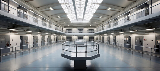 Photo of a modern prison 
