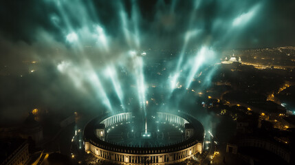 Celebrations in Rome on a summer night.