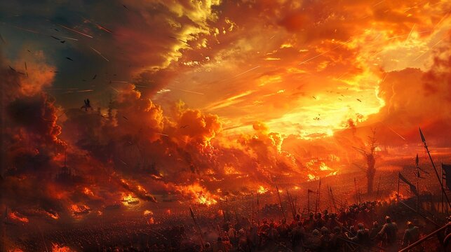 Mahabharata epic battle in a fantasy realm dawn