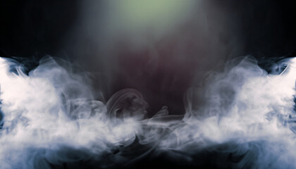 Studio background with smoky effect
